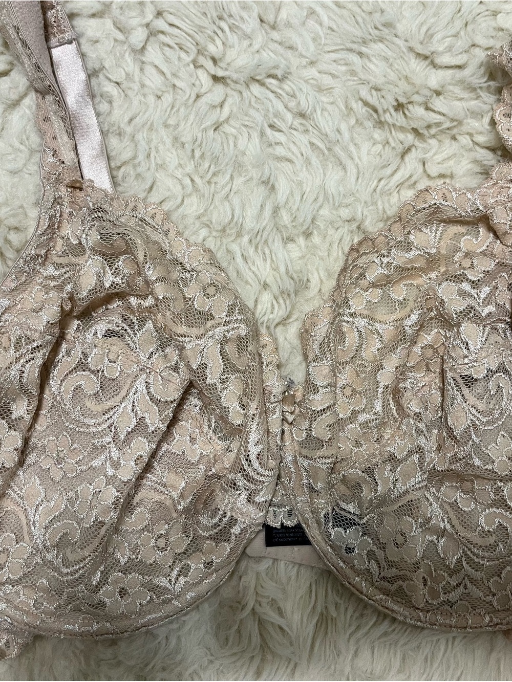 smart & sexy Beige Lace Full-Coverage Bra